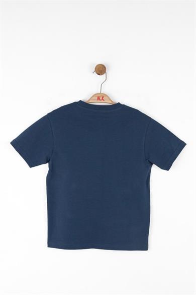 Nk Kids Erkek Çocuk 4-8 Yaş Baskılı Kısa Kol T-shirt 48537 İndigo