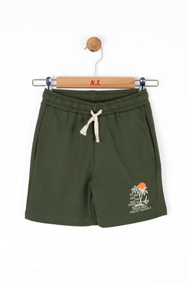 Nk Kids Erkek Çocuk 4-8 Yaş Baskılı Penye Şort 66500 Haki