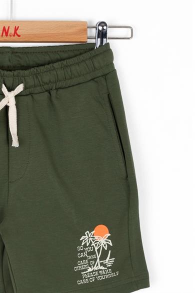 Nk Kids Erkek Çocuk 4-8 Yaş Baskılı Penye Şort 66500 Haki