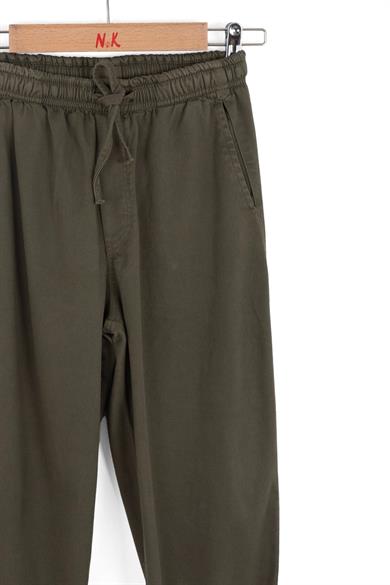 Nk Kids Erkek Çocuk 8-14 Yaş Beli Ve Paçası Lastikli Jogger Pantolon Haki