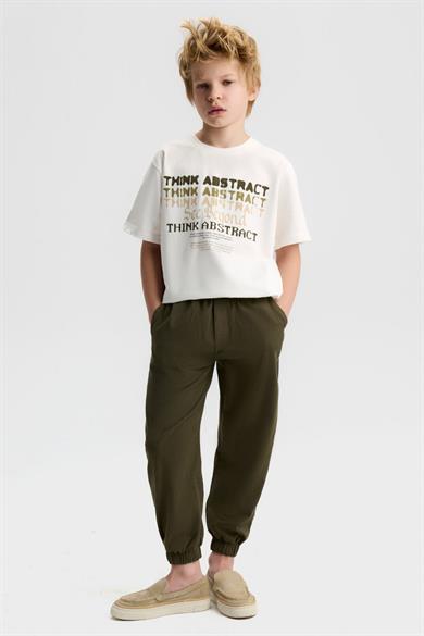 Nk Kids Erkek Çocuk 8-14 Yaş Beli Ve Paçası Lastikli Jogger Pantolon Haki