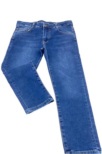 NK Kids Erkek Çocuk 8-14 Yaş Likralı Boru Paça Kot Pantolon 63705 Kot Mavi