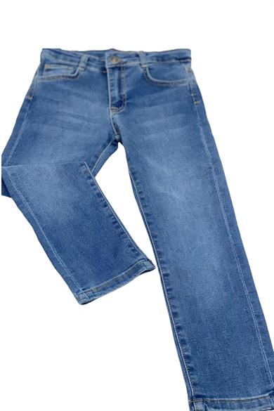 NK Kids Erkek Çocuk 8-14 Yaş Likralı Boru Paça Kot Pantolon 63705 Mavi