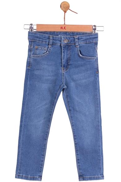 NK Kids Erkek Çocuk 8-14 Yaş Likralı Boru Paça Kot Pantolon 63705 Mavi