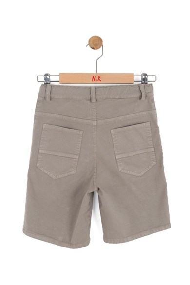 Nk Kids Erkek Çocuk 8-14 Yaş Lyocell Kumaş Bermuda Şort Taş Rengi