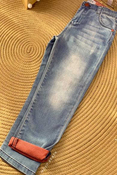 NK Kids Erkek Çocuk Düz Denim Pantolon 64619 Kırmızı