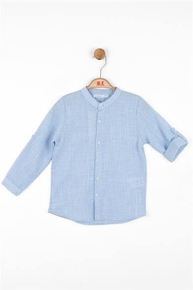 Nk Kids Erkek Çocuk Hakim Yaka %100 Pamuk Gömlek 46513 Mavi