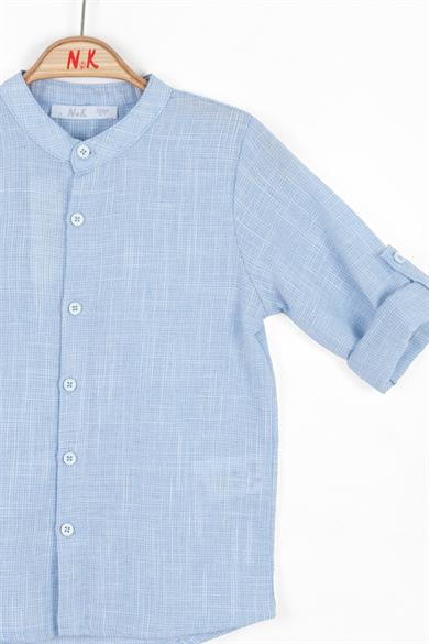 Nk Kids Erkek Çocuk Hakim Yaka %100 Pamuk Gömlek 46513 Mavi