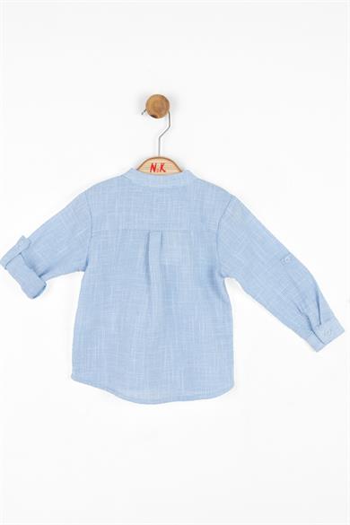 Nk Kids Erkek Çocuk Hakim Yaka %100 Pamuk Gömlek 46513 Mavi