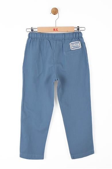 Nk Kids Erkek Çocuk Lastikli Bel %100 Pamuk Keten Pantolon 66324 İndigo
