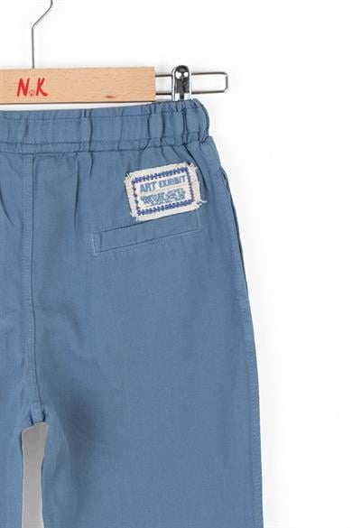 Nk Kids Erkek Çocuk Lastikli Bel %100 Pamuk Keten Pantolon 66324 İndigo