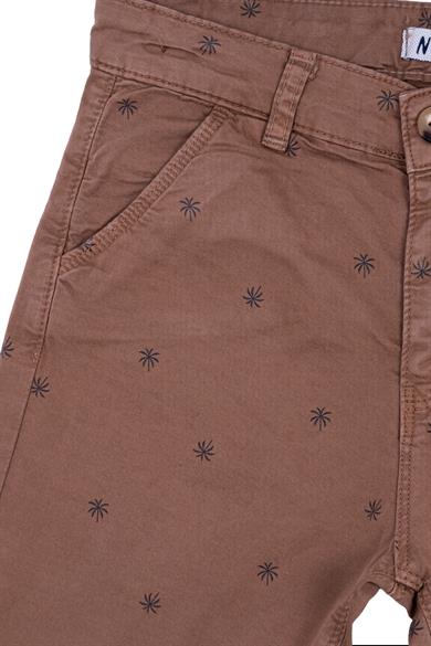 NK Kids Erkek Çocuk Palmiye Desenli Denim Şort 64705 Kahverengi