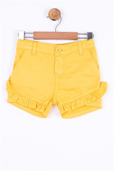 NK Kids Kız Bebek 1-3 Yaş Fırfır Detaylı Şort 54716 Sarı