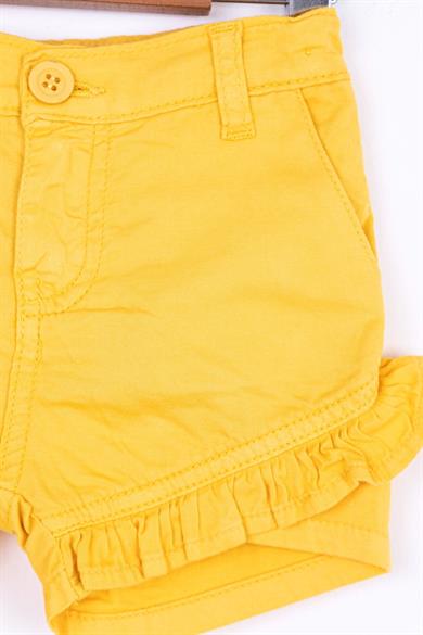 NK Kids Kız Bebek 1-3 Yaş Fırfır Detaylı Şort 54716 Sarı
