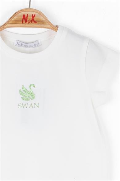 Nk Kids Kız Bebek 1-4 Yaş Baskılı Kısakol T-shirt 38633 Ekru