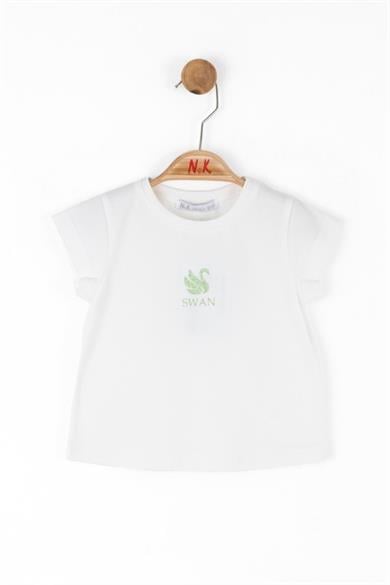 Nk Kids Kız Bebek 1-4 Yaş Baskılı Kısakol T-shirt 38633 Ekru