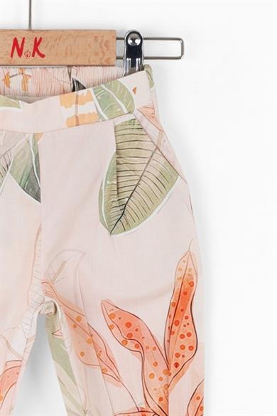Nk Kids Kız Bebek 1-4 Yaş Havuç Paça Pamuklu  Pantolon 58611 Somon