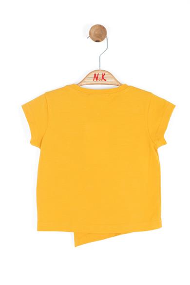 Nk Kids Kız Bebek 1-4 Yaş Kalp Desenli Kısa Kol T-Shirt Sarı