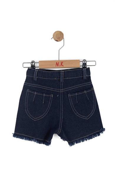 Nk Kids Kız Bebek 1-4 Yaş Püsküllü Paça Denim Şort Lacivert