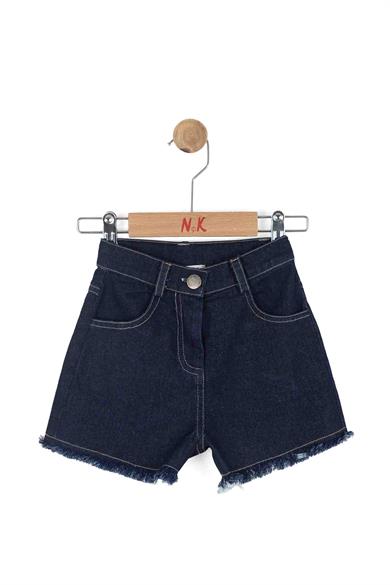 Nk Kids Kız Bebek 1-4 Yaş Püsküllü Paça Denim Şort Lacivert