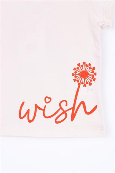 Nk Kids Kız Bebek 9-36 Ay Baskılı Kısa Kol T-shirt 34633 Krem