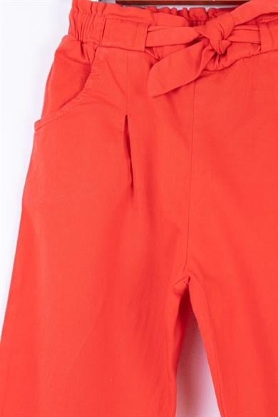 NK Kids Kız Bebek 9-36 Ay Paçası Lastik Detaylı Pantolon 54705 Mercan