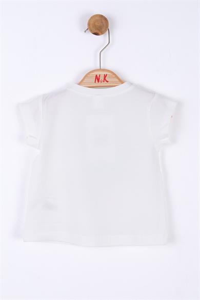 Nk Kids Kız Çocuk 1-3 Yaş Papağan Baskılı T-shirt 36602 Ekru