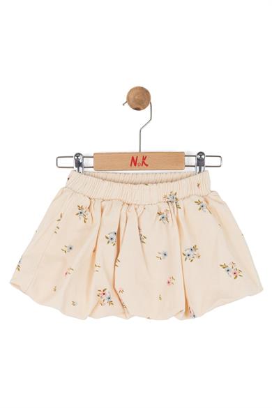 Nk Kids Kız Çocuk 1-4 Yaş Çiçek Desenli Balon Etek Krem
