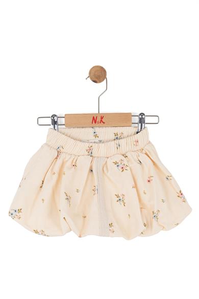 Nk Kids Kız Çocuk 1-4 Yaş Çiçek Desenli Balon Etek Krem