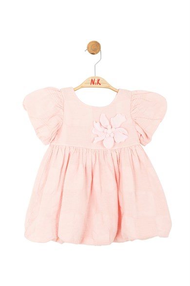 Nk Kids Kız Çocuk 1-4 Yaş Karpuz Kol Pamuklu Penye Astarlı Elbise Pembe