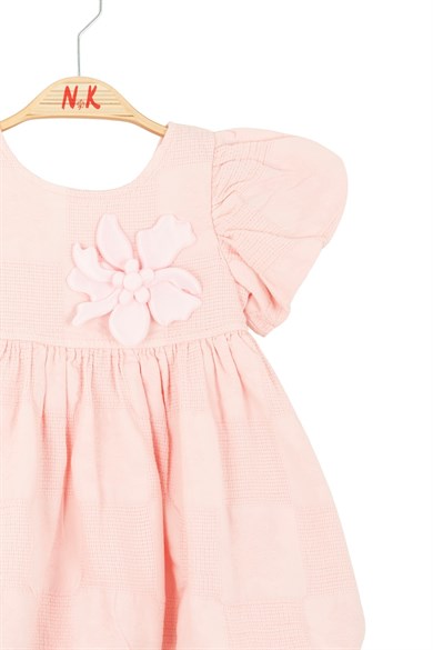 Nk Kids Kız Çocuk 1-4 Yaş Karpuz Kol Pamuklu Penye Astarlı Elbise Pembe