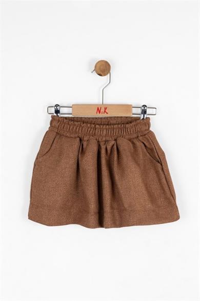 Nk Kids Kız Çocuk 1-4 Yaş Kaşe Kloş Etek Camel
