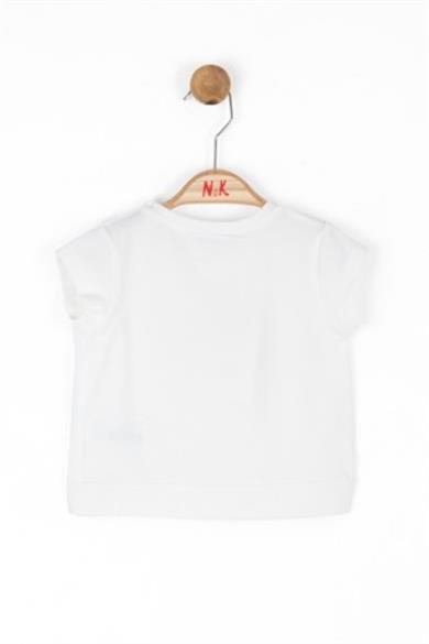 Nk Kids Kız Çocuk 1-4 Yaş Kuğulu T-shirt 36624 Ekru