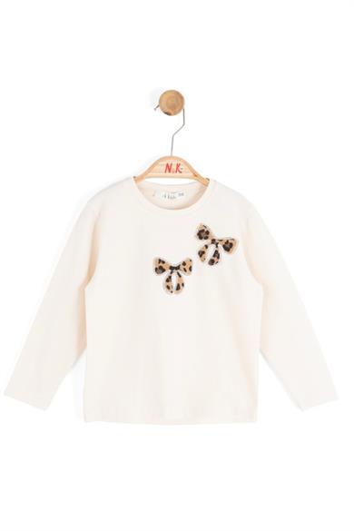 Nk Kids Kız Çocuk 1-4 Yaş Taşlı Fiyonk Detaylı Badi Krem