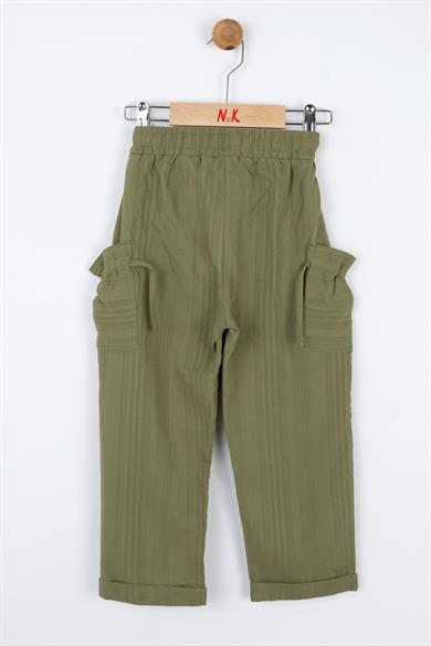Nk Kids Kız Çocuk %100 Pamuk Duble Paça Pantolon 56501 Haki