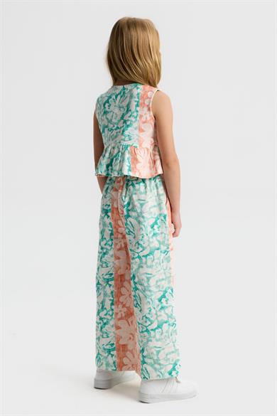 Nk Kids Kız Çocuk 4-8 Yaş Etnik Desen Palazzo Pantolon Mint