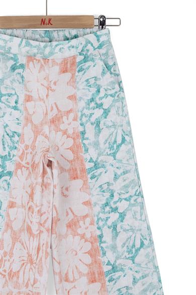 Nk Kids Kız Çocuk 4-8 Yaş Etnik Desen Palazzo Pantolon Mint