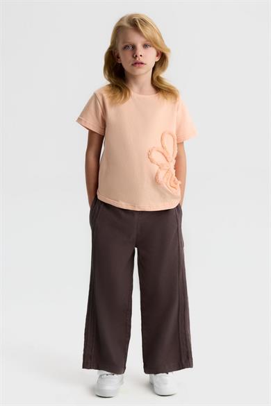 Nk Kids Kız Çocuk 4-8 Yaş Modal Kumaş Palazzo Pantolon Kahverengi