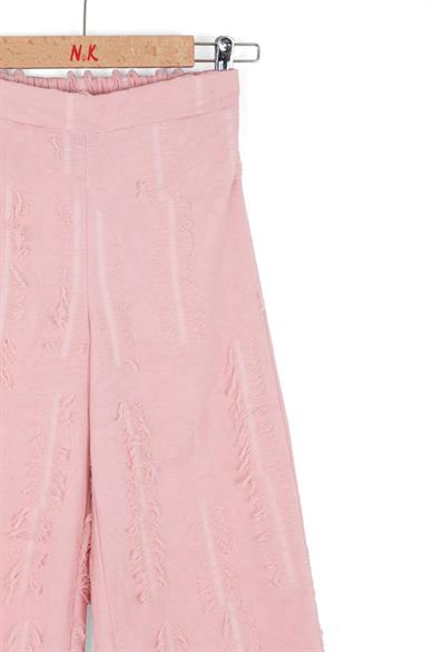 Nk Kids Kız Çocuk 4-8 Yaş Püskül Detaylı Bol Paça Pantolon Pembe