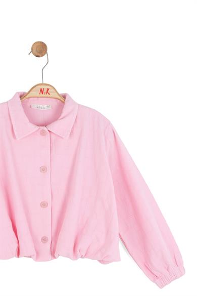 Nk Kids Kız Çocuk 4-8 Yaş Renkli Bomber Pamuklu Ceket Pembe