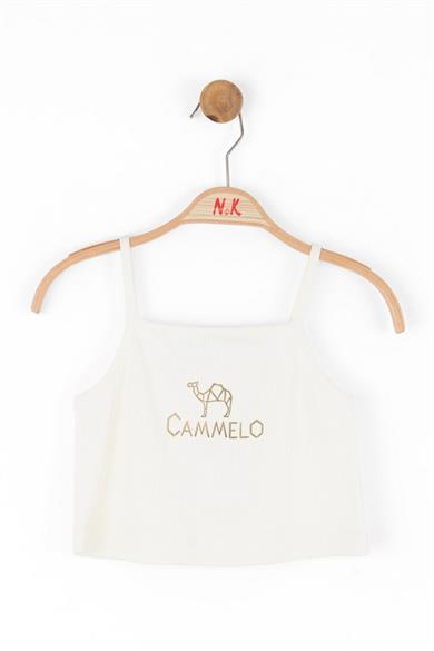 Nk Kids Kız Çocuk 8-14 Yaş Askılı Crop 38306 Krem