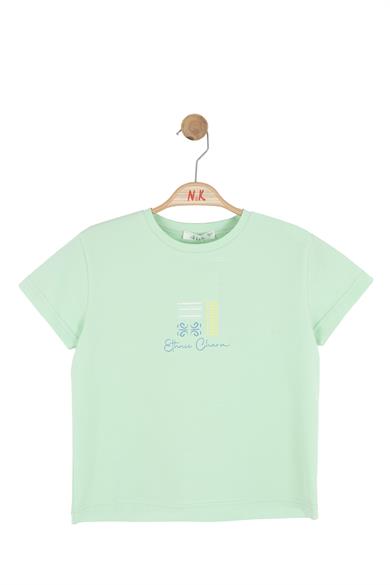 Nk kids Kız Çocuk 8-14 Yaş Baskılı Kısa Kol T- Shirt Mint