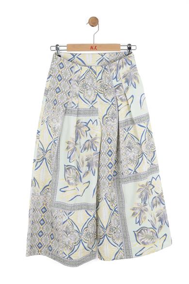 Nk Kids Kız Çocuk 8-14 Yaş Çini Desenli Palazzo Pantolon Mint