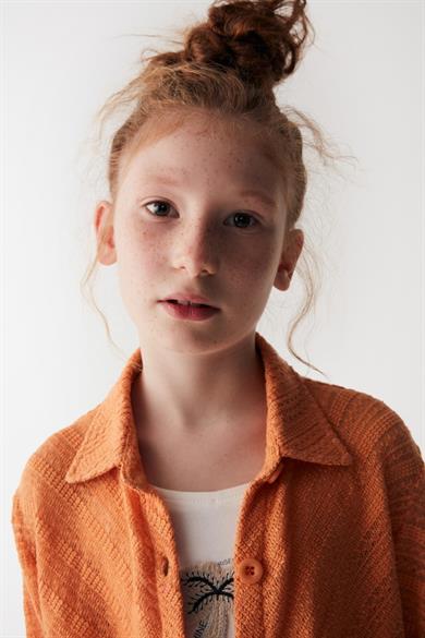 Nk Kids Kız Çocuk 8-14 Yaş Crop Gömlek 36395 Turuncu