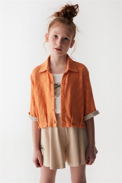 Nk Kids Kız Çocuk 8-14 Yaş Crop Gömlek 36395 Turuncu