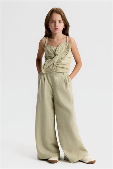 Nk Kids Kız Çocuk 8-14 Yaş Fiyonk Detaylı İp Askılı Crop Su Yeşili