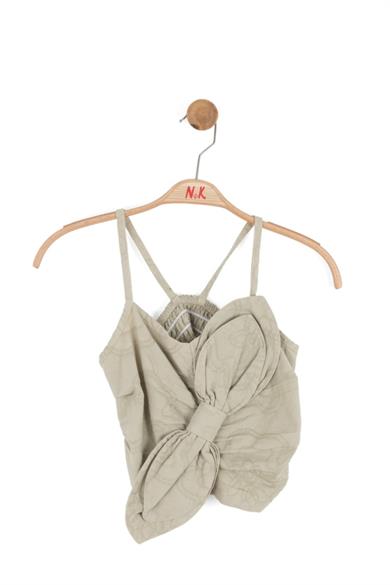 Nk Kids Kız Çocuk 8-14 Yaş Fiyonk Detaylı İp Askılı Crop Su Yeşili