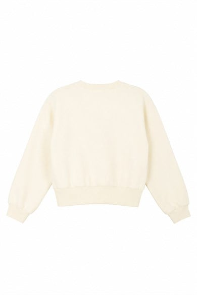 Nk Kids Kız Çocuk 8-14 Yaş İnci Detaylı Sweatshirt Krem