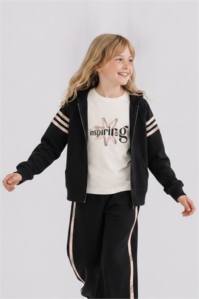 Nk Kids Kız Çocuk 8-14 Yaş İnspring Baskılı Uzunkol Body Ekru