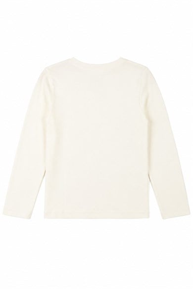 Nk Kids Kız Çocuk 8-14 Yaş İnspring Baskılı Uzunkol Body Ekru